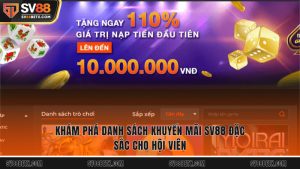 Khám Phá Danh Sách Khuyến Mãi SV88 Đặc Sắc Cho Hội Viên
